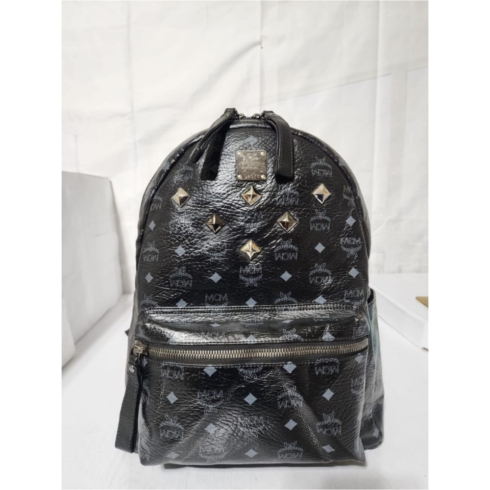 Authentic Mcm Visetos Medium Sprinkle Stud Stark … - image 1